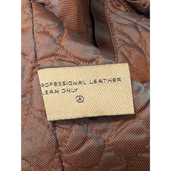 VTG 90s J. Riggings Genuine Leather Bomber Jacket - L - Quilted Lining - Picture 10 of 13